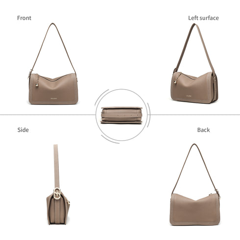 Hobo Shoulder Bag - Grey